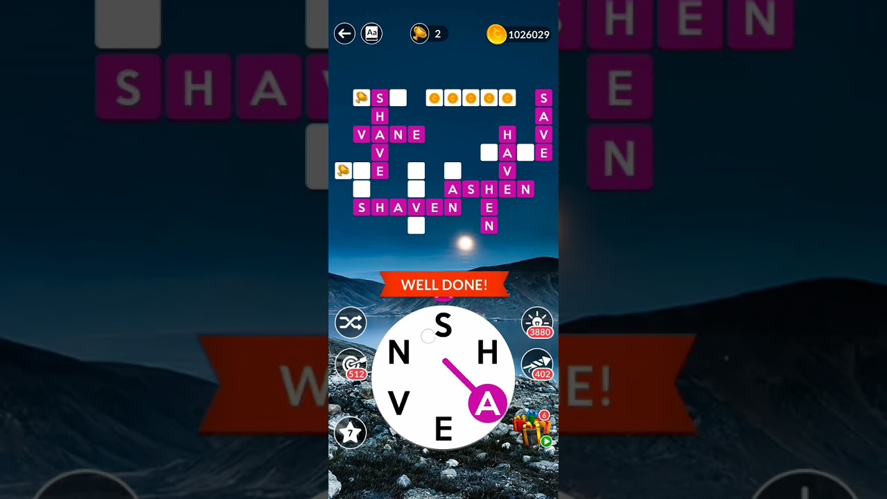 Wordscapes "ARISE 5" MASTER Level 168485 Answer Solutions 