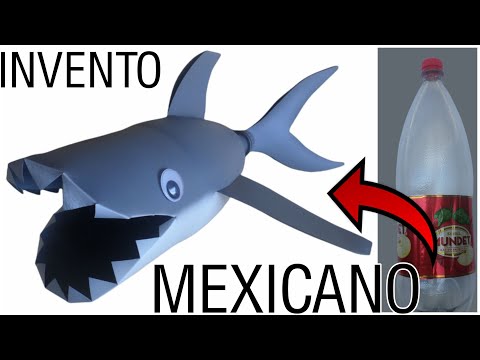 INCREÍBLE TIBURÓN Hecho Con Botella D Plástico Shark Made Of Plastic Bottle 