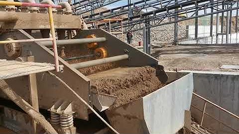 Mining double wheel sand washing and hydrocyclone separator dewatering screen