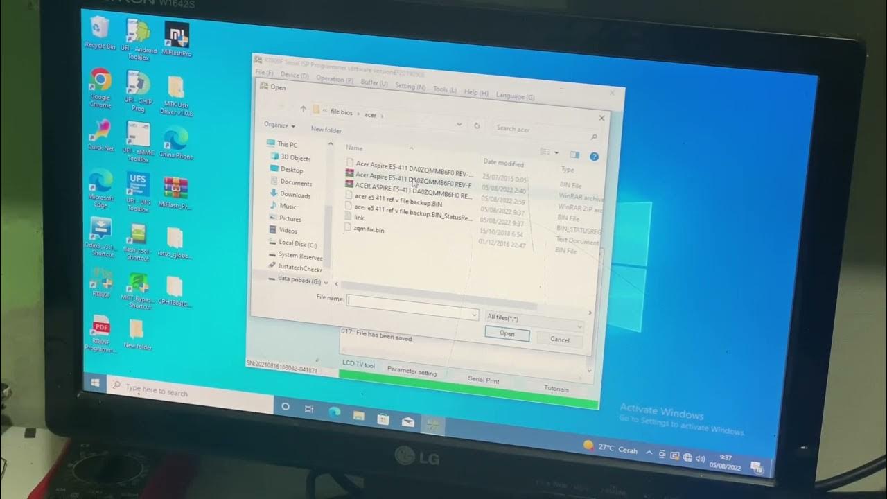 Work 100 Flash bios Acer E5411 Rev F YouTube