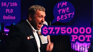 Mind BLOWING Tony G Run on 5k/10k PLO Table! $7.750000 POT