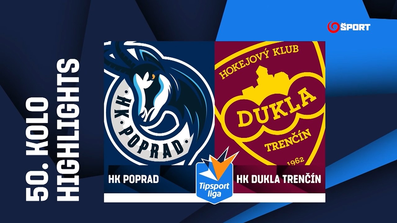 50. kolo: HK Poprad - HK Dukla Trenčín 2:1 pp (1:0, 0:0, 0:1, 1:0)