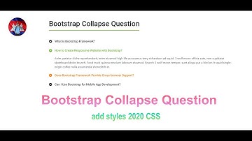 Bootstrap Expand and Collapse FAQ Accordion | Design