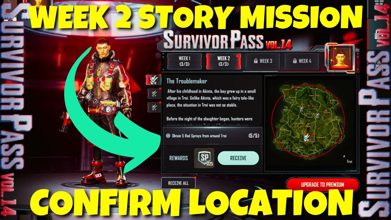 ⚡️Obtain 5 Red Sprays from around Troi⚡️Vol 14 Week 2 Story Mission🔥🔥🔥