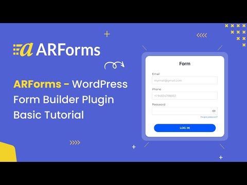 สร้างฟอร์ม wordpress  Update 2022  ARForms Version 3.5 Best WordPress Form Builder Plugin Tutorial - Latest Update 2019