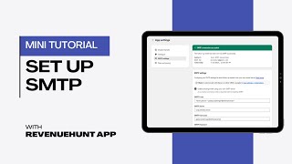Mini Tutorial ❸ Sending Email From Your Own Server (SMTP) with RevenueHunt App