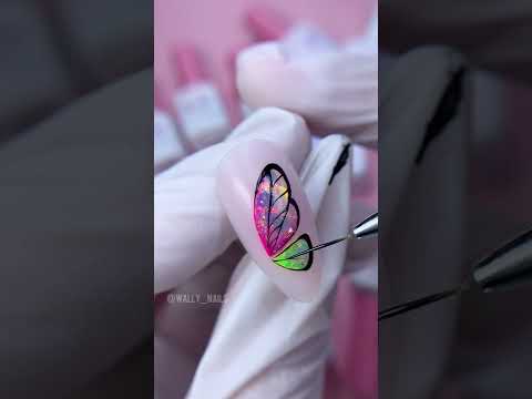 Видео: Как создать маникюр с крыльями бабочки (с картинками)