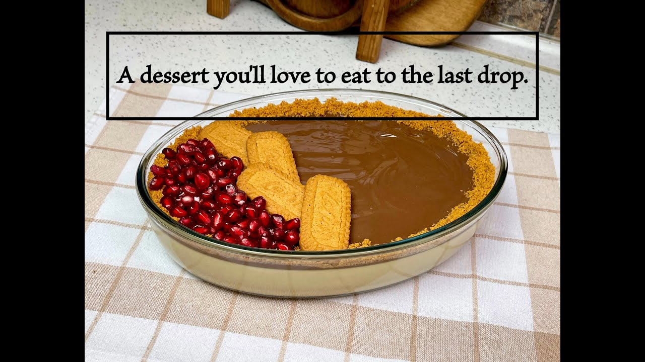 Epic No-Bake Caramel Dream: Biscoff Tart with Pomegranate Pop! 🍮✨ (Ready in 30 Mins)