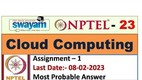 Cloud Computing | Assignment 1 | Most Probable Answer | Nptel 2023 #assignment #nptel