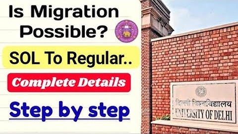 DU: Is Migration Possible From SOL To Regular? | Migration Possible From Regular to SOL?: Full info