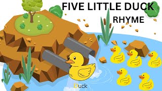 FIVE LITTLE DUCKS RHYME || QUACK QUACK SONG