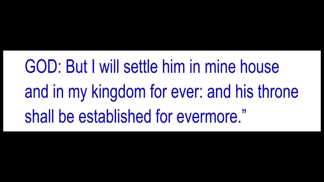 1 chronicles CH 17:1-27 lesson