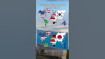 Countries With the Most Players Roblox and Minecraft in Each Continent #geography #map #maps