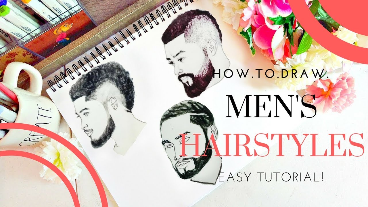 How To Draw Black Men's Hairstyles (Easy) - YouTube
