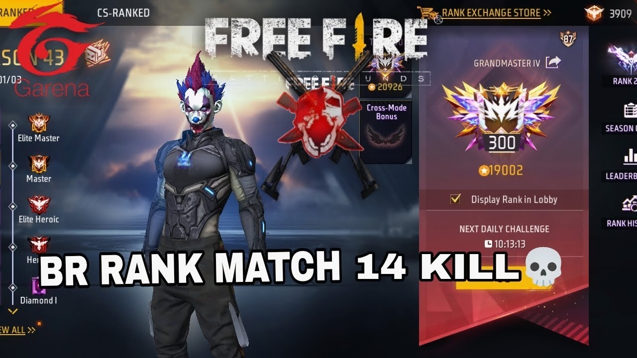 BR RANK MATCH 14 KILL BOOYAH GRANDMASTER LOBBY 🥵 SERIOUS GAME PLAY 😊 ...