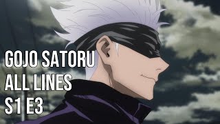Gojo Satoru All Talking Scenes Voice Compilation Jujutsu Kaisen Season 1 Episode 3 Eng Sub