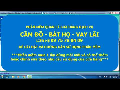 Chương trình phần mềm quản lý cửa hàng dịch vụ cầm đồ cho vay tài chính