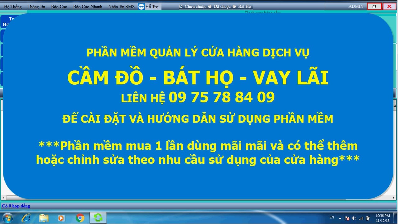 Chương trình phần mềm quản lý cửa hàng dịch vụ cầm đồ cho vay tài chính