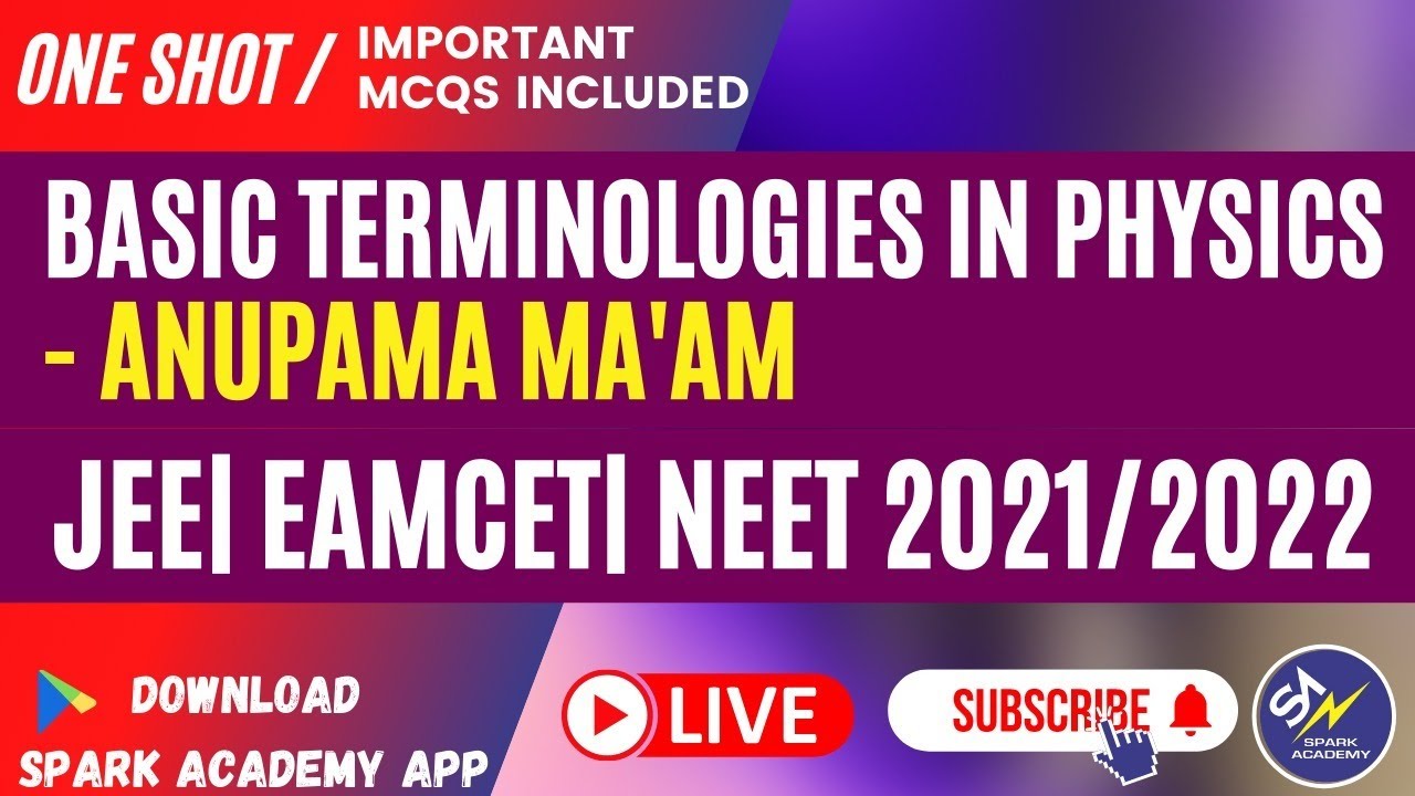 Basic concepts in physics by anupama ma am jee 2022 neet 2021 2022