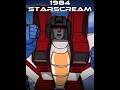 starscream evolution (tv shows and movies only) 1984-2025