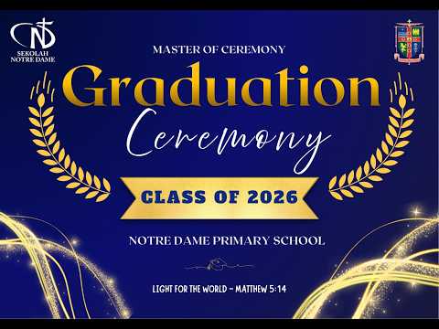 Graduation Ceremony Class Of 2026 Notre Dame Primary School