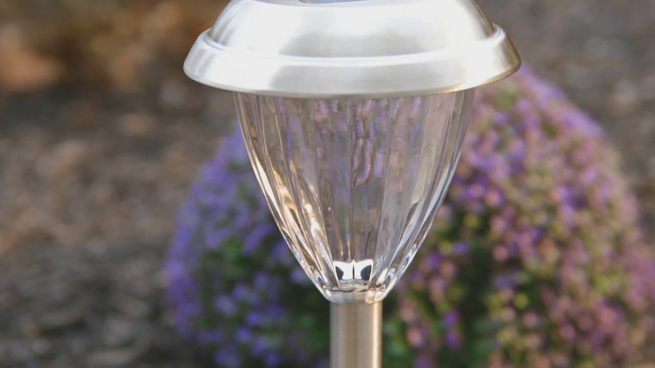 Garden Reflections 8-Piece Solar Pathway Lights on QVC - YouTube