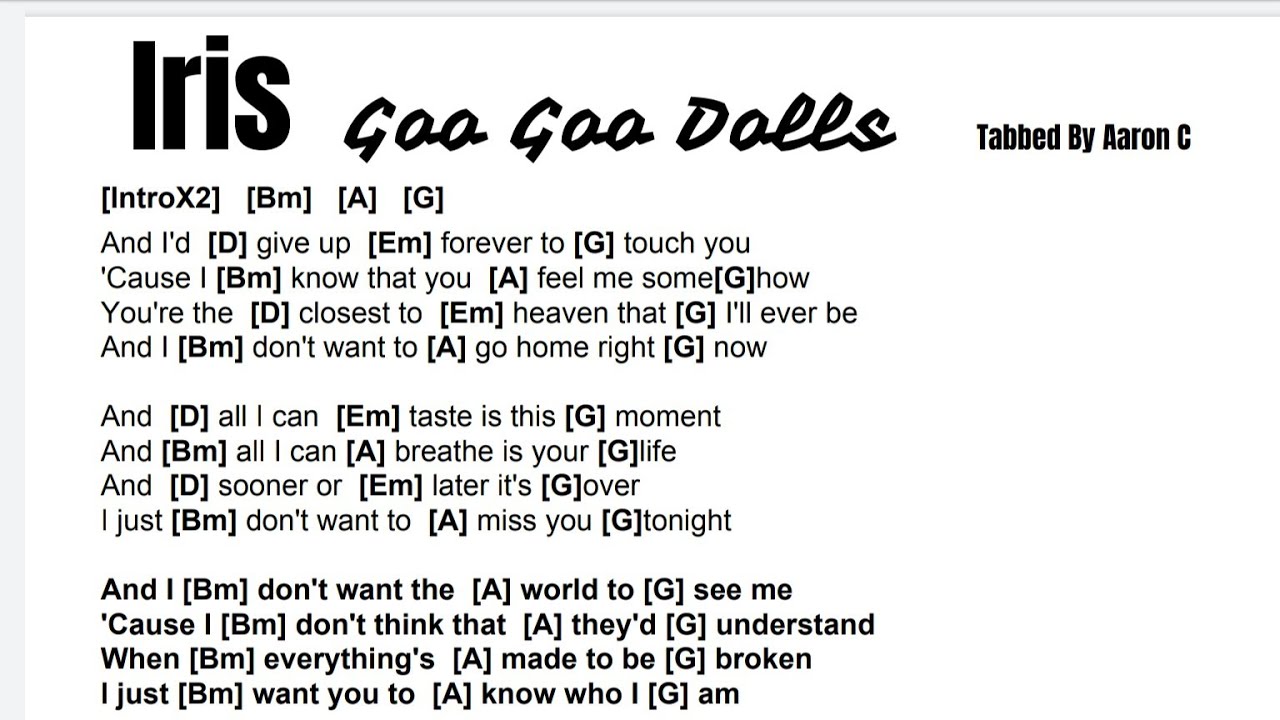 Iris Goo Goo Dolls ukulele tutorial YouTube