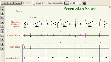 Finale Tutorial Percussion layout, The Finale Projects