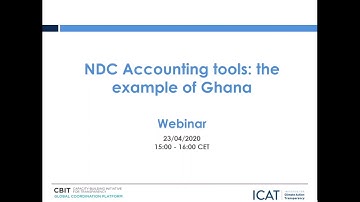 Webinar: NDC accounting tools: the example of Ghana