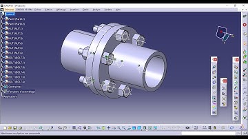 tutoriel #catia -Assembly design of  Flange Coupling