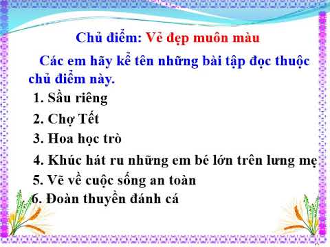 Lớp 4 - Môn Tiếng Việt ôn tập (Tiết 1, 3, 5) (Tuần 28 - 04/5/2020)