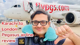 Karachi to London travel vlog Pegasus airline review trip review Urdu Hindi