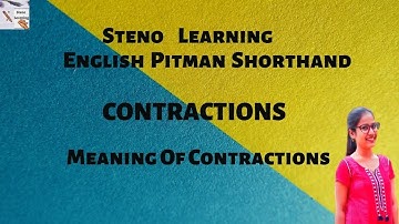 Meaning of Contraction in Shorthand | What is Contraction in Stenography