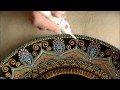 process of painting plates