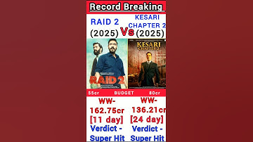 Raid 2 Vs Kesari Chapter 2 Box Office Collection | Raid 2 11th day collection #shorts