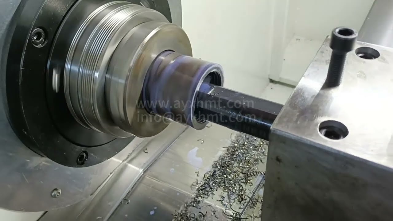 🤖 CK0640 CNC Lathe Deep Hole Threads! ⚡​