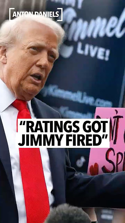 Trump tells reporters that Jimmy Kimmel's rating got him removed by Disney, not Charlie Kirk comment