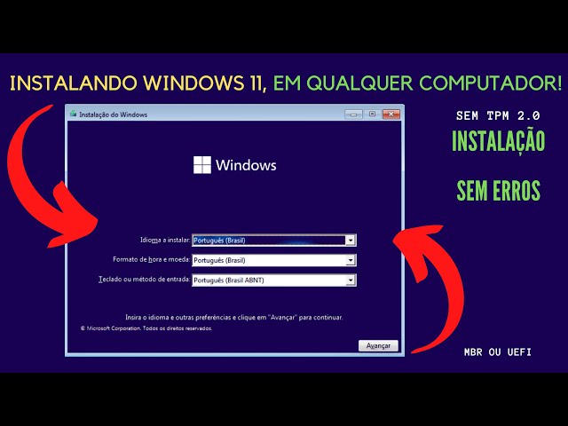 WINDOWS 11, SEM TPM, EM QUALQUER PC, LINK DIRETO DOWNLOAD, PASSO-A-PASSO! 