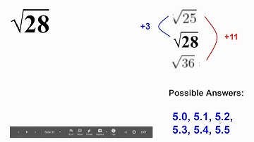 Approx  Square Roots -- Nearest Tenth - P1