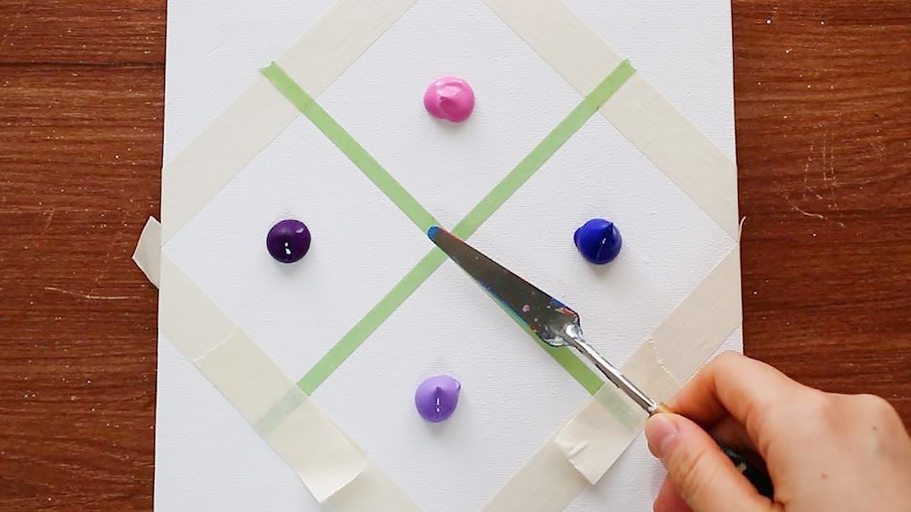 4 type Diamond Purple Landscape Acrylic Painting on Mini Canvas Step by Step #282|Satisfying Demo 4 type Diamond Purple Landscape Acrylic Painting on Mini Canvas Step by Step #282|Satisfying Demo