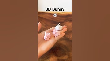 🐇 3D Origami Bunny for Easter!!! 🐰#origami #easter #bunny #diy #cute #3d