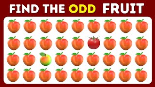 Find the ODD One Out - Fruits Edition 🍏🍎🍌 Easy, Medium, Hard Levels | Monkey Quiz