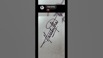 Harshita name signature | signature in college short video #viral #signature #shorts #art @BhaWin5
