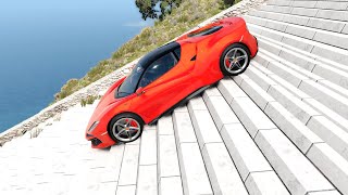 Car VS Stairs Jump Extreme Test Suspension #93 BeamNG drive