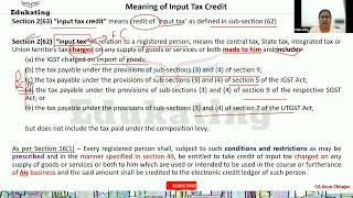 What is the meening of Input Tax & Input Tax Credit