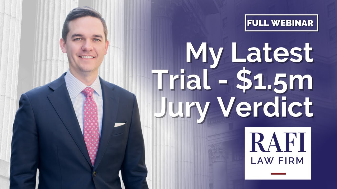 My Latest Trial 1.5m Jury Verdict YouTube