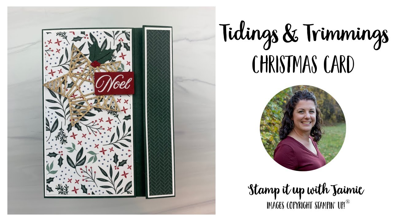 Stampin Up Christmas Fun Fold With Tidings Trimmings Bundle Youtube Stampin Up Christmas Fun Fold With Tidings Trimmings Bundle Youtube