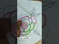 Rose flower embroidery for beginners ll hand craft ll hand embroidery #handbroidery #shortsvideo