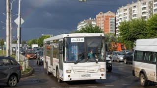 Поездка на автобусе НефАз 5299-10-32 по маршруту 23 в Красноярске! (гос В697СА)