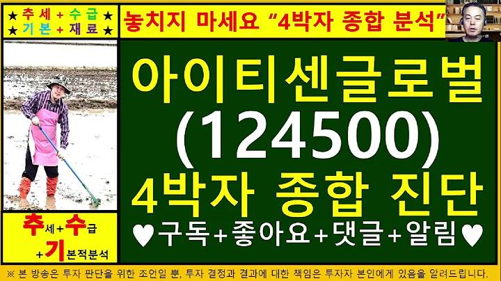 아이티센글로벌(아이티센124500)4차원종목진단및향후주가전망 추수기(추수)전문가